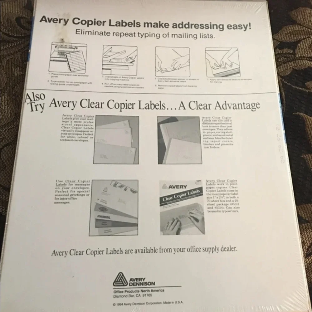 🆕 NEW AVERY COPIER LABELS